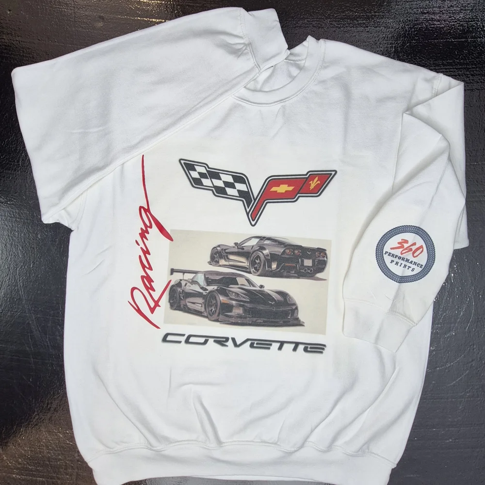 White Corvette Racing Sweatshirt - Picture 1 of 4